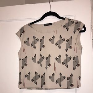 COKLUCH -Patterned Crop Top